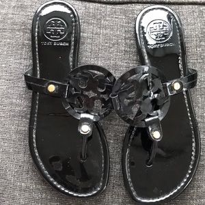 Black Tory Burch Miller Sandals